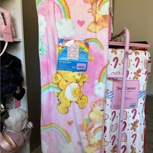 Care Bears Pink and Yellow Throw Blanket